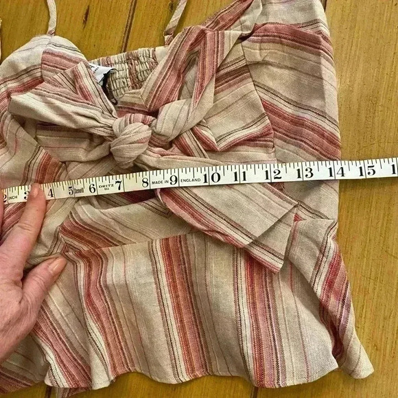 Anthropologie Women's Sleeveless Crop Stretchy Strappy knotted Sexy Summer Top M - Picture 8 of 12